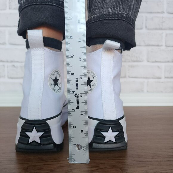 ⭐Converse Chuck Taylor Run Star Hike Hi 7.5 Women's Shoes Sneakers White 166799C - Picture 5 of 12